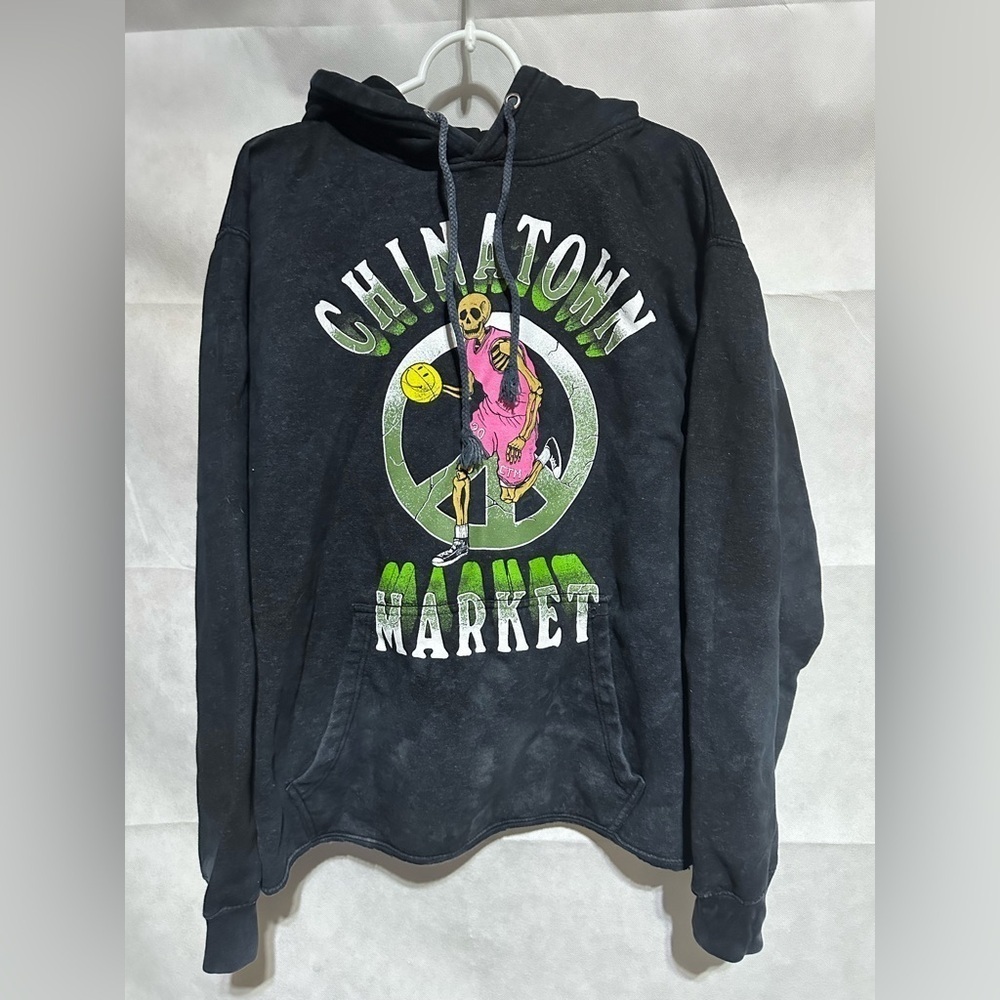 Chinatown Market Smiley Originals Mens Size M Hoodie Black Basketball Peace Rare